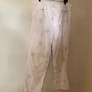Women’s Pink Embroidered Pants